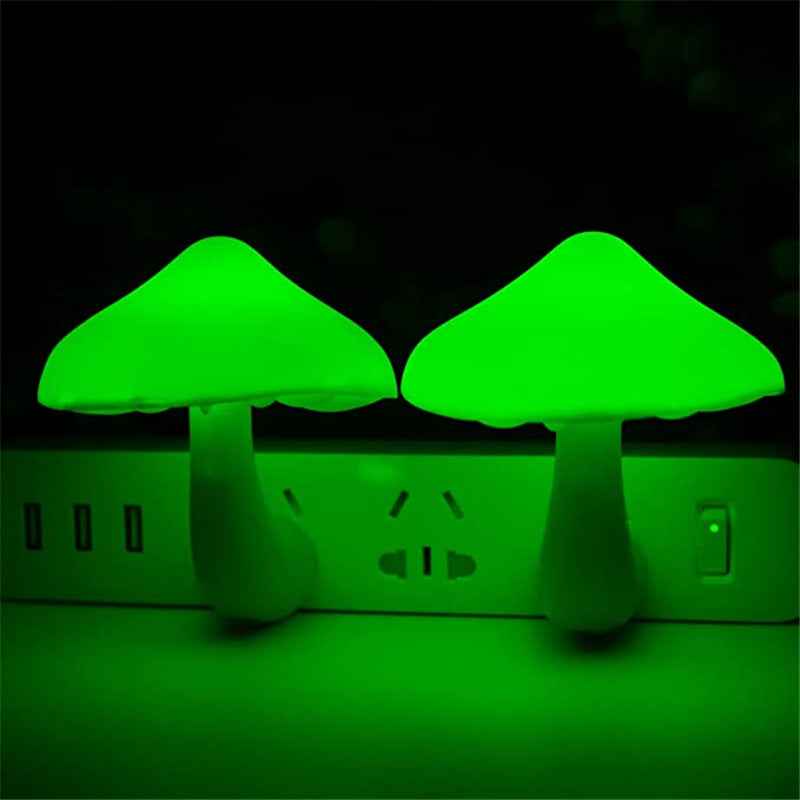 LED Night Light Mushroom Wall Socket Lamp EU US Plug Warm White Light-control Sensor Bedroom Light Home Decoration LED Night Light Mushroom Wall Socket Lamp EU US Plug Warm White Light-control Sensor Bedroom Light Home Decoration